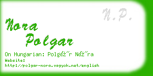 nora polgar business card